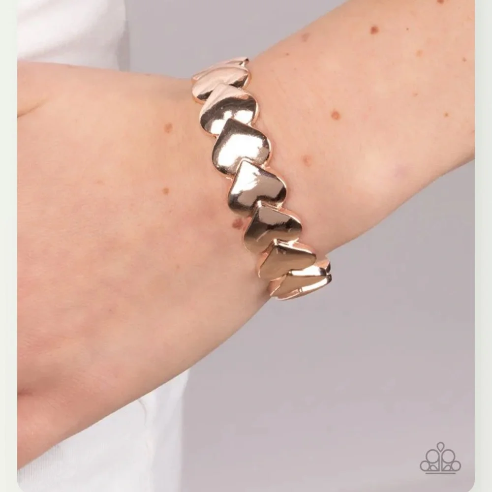 💛💛💛 “HEARTS GALORE” ROSE GOLD CUFF BRACELET ~ PAPARAZZI❗️💛💛💛 - Picture 3 of 3